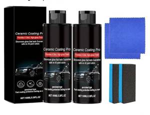lot 28636 image: Nano Ceramic Coating for Cars, Quick Coat Restore Spray for Car DetailingHigh Gloss Mirror Shine, UV & Scratch Protection, Easy Application No Residue, Long-Lasting Polish Restore (2pcs) - Retail $15