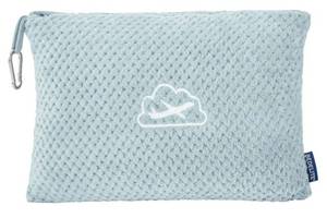 lot 28646 image: BEDELITE Travel Blanket with Bag, Jacquard Fleece Blanket 65x40, BlueUltra-soft Airplane Blanket, Luggage Sleeve & Backpack Clip, Travel Essentials for Women, Foldable as Pillow for Long Flight - Retail $17