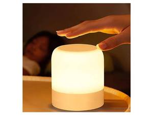 lot 28682 image: Baby Night Light, 3 Colors Egg Light for Nursery - Small SizeRechargeable Cordless Touch Table Lamp, LED Dimmable Night Light for Kids, Bedroom, Travel, Nursing - Retail $10