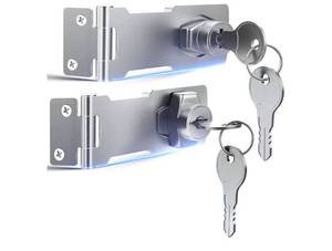 lot 28684 image: 3 Inch Zinc Alloy Chrome Finish Cabinet Lock with Key - Retail $10