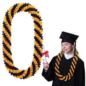 lot 28702 image: 2026 Graduation Lei Double Braided Strands Ribbon Lei Necklace Hawaiian Flower Garland for Class of 2026 Graduation Party Supplies - Retail $26