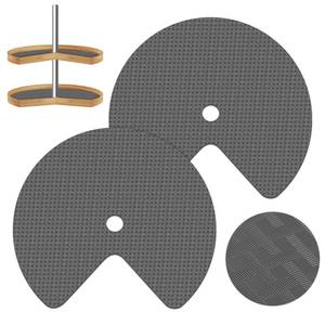 lot 28704 image: 2 Pack 26In Lazy Susan Shelf Liner, Upgraded Composite Materials Circle Lazy Susan Liner for Kitchen Cabinets, Non Adhesive Liners Mats for Shelf Drawer Refrigerator Cupboard, Gray - Retail $17