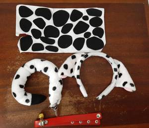 lot 28714 image: 4 PCS Dog Costume Adults,Dog Ears Headband Tail Halloween Costume - Retail $10