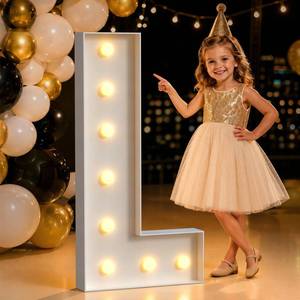 lot 28726 image: Marquee Letters 3 Feet Tall, Light up Letters L Party Decorations - Retail $27