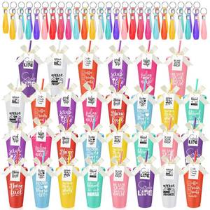 lot 28734 image: 30 Sets CNA Week Appreciation Gifts Bulk 2026 24 oz Nurses Plastic Tumbler with Lid and Straw Nursing Cups Keychain Card for Graduation Nurse Student Assistant Medical Staff Women(Elegant) - Retail $17