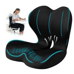 lot 28749 image: Seat Cushion for Office Chair, Ergonomic Cushion with Lumbar Support Pillow - Retail $38