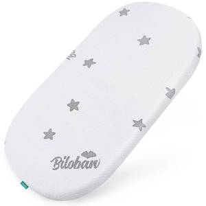 lot 28750 image: Bassinet Pad (13x 30), Compatible with SNOO Smart Sleeper Baby Bassinet, Waterproof Breathable Soft Bassinet Pad, Baby Foam with Removable Zippered Cover White - Retail $30