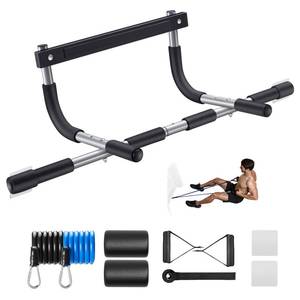 lot 28752 image: ALLY PEAKS Pull Up Bar Thickened Steel Pipe Super Heavy Duty Steel Frame Upper Workout Bar Multi-Grip Strength for Doorway  Indoor Chin-Up Bar Fitness Trainer for Home Gym Max Limit 440 lbs - Retail $30