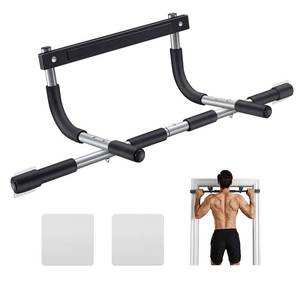 lot 28753 image: Pull Up Bar Thickened Steel Pipe Super Heavy Duty Steel Frame Upper Workout Bar Multi-Grip Strength for Doorway  Indoor Chin-Up Bar Fitness Trainer for Home Gym Portable (silver2) - Retail $28