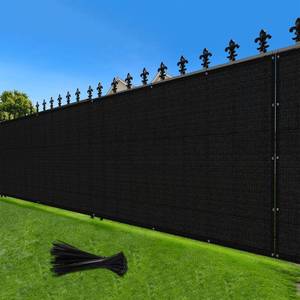 lot 28773 image: LOVE STORY 4 x 50 Outdoor Privacy Fence Screen, Black - Retail $38