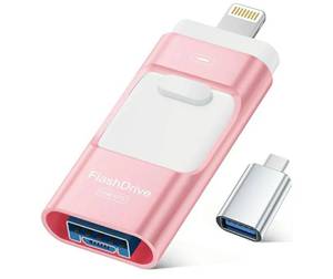 lot 28781 image: Flash Drive for iPhone 256GB, Photo Stick Memory Stick for iPad, USB Thumb Drive for Photos Videos Transfer & Backup, External Storage Compatible for iPhoneAndroidPCMac. - Retail $40