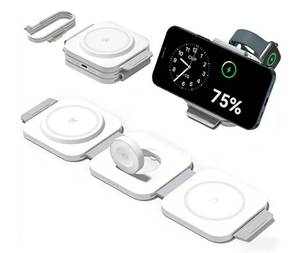 lot 28793 image: Travel Charging Pad for Multiple Devices iPhone 17 16 15 14 13 12 Pro Max Plus Apple Watch Series & AirPods 432Pro - Retail $20