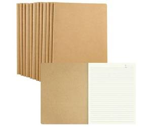 lot 28795 image: 12 Pack 8.5x11 inch Large Lined Notebook Journals Bulk, 32 sheets  64 Pages - Retail $27