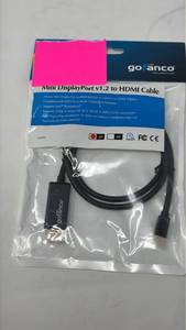 lot 177 image: GoFanco Mini DisplayPort v1.2 to HDMI Cable 6ft G2-00364 - Retail $0