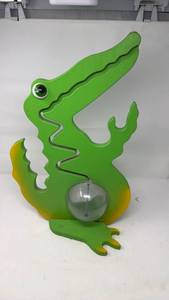 lot 204 image: Green Crocodile Alligator Toy Figure with Rolling Ball Feature - Retail $0
