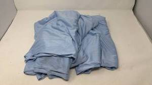 lot 213 image: Lot of 10ft baby blue curtains  - Retail $0