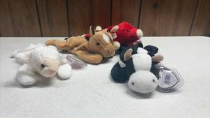 lot 342 image: (4) Ty Beanies, All New, All Tagged