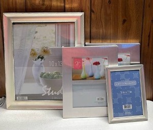 lot 261 image: New Sleek Metallic Finish Picture Frames Bundle
