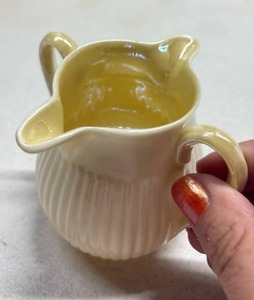 lot 295 image: Belleek Ireland Porcelain Double sided Cream Pitcher