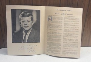 lot 147 image: A Limited Edition Reproduction of the Inaugural Address of President John F. Kennedy