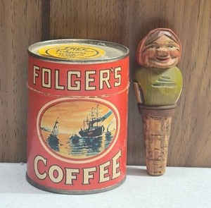 lot 214 image: Folgers Coffee Puzzle and Kitchen Witch Cork