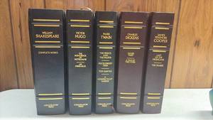 lot 220 image: Longmeadow Press Classic Literature Collection 5 Books Shakespeare,Hugo, Twain Dickens Cooper