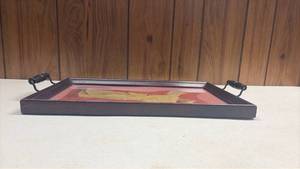 lot 243 image: Vintage Tray with HandlesAdd Mirror or Artwork for Wall Decor or Use as Tray