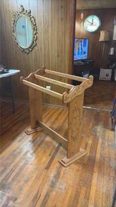 lot 252 image: 3 Quilt Rack, Solid Wood, Well Made
