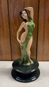 lot 109 image: Art Deco Ceramic Pin-Up Dancer Figurine Approximately 12 Inches Tall