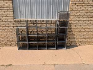 lot 125 image: 3 piece cloth shelving unit