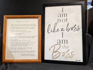 lot 231 image: 2 pictures with quotations