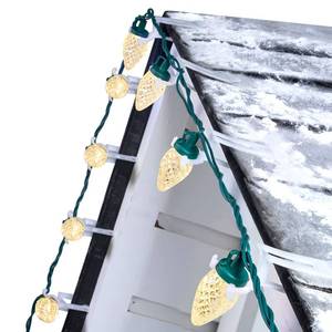 lot 3 image: C9 Led Christmas String Lights 68Ft 100 LED with All in One Clips Outdoor Waterproof Strawberry Roof Lights, Commercial Grade Extendable for Indoor Outside Roofline Home Xmas Decoration, Warm White - Retail $65