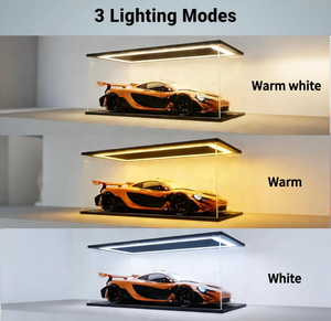 lot 5 image: LED Display Case with Dynamic Lighting Modes USB Powered - Retail $80