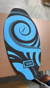 lot 27 image: BPS Wakesurf Board Blue Black Spiral Design - Retail $0