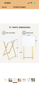 lot 87 image: ACOY TV Trays Waterproof 15.75 x 11.81 20lbs Max Load - Retail $0