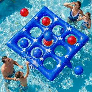 lot 114 image: Pool Party Toys Games Set - Giant Inflatable Tic Tac Toe Float Game - Retail $0