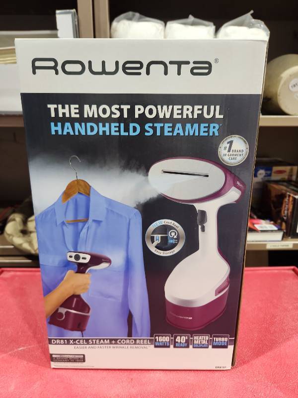 lot 1089 image: Rowenta DR81 X-CEL Steam Handheld Steamer 1600W Cord Reel