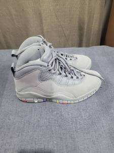 lot 1507 image: Air Jordan 10 X Retro Cool Grey Mens 310805-022 Grey Multi Color Shoes Size 7