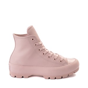 lot 1518 image: Womens Converse Chuck Taylor All Star Hi Lugged Leather Sneaker - Mauve Monochrome Size 8