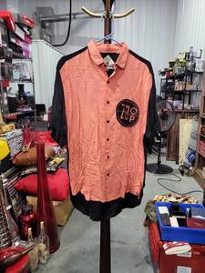lot 1552 image: ZBOP Jacket Coral Black Color Block Button Up Shirt Size Unknown