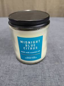 lot 1707 image: White Barn Midnight Blue Citrus Scented Candle