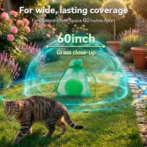 lot 45075 image: Cat Repellent Outdoor, Natural Peppermint Oil Cat Deterrent Outdoor and Indoor, Keep Cats Out of Yard Permanently, Keep Cats Away from Garden, Lawn Plants,10 Balls with 10 Bags