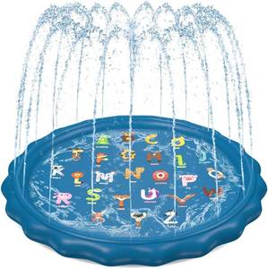 lot 45110 image: Jasonwell Splash Pad Sprinkler for Kids 60 Splash Play Mat Outdoor Water Toys Inflatable Splash Pad Baby Toddler Pool Boys Girls Children Outside Backyard Dog Sprinkler Pool for Age 1 2 3 4 5 6 7 8 9