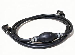 lot 45132 image: 38 10mm Fuel Hose Line with Primer Bulb for Yamaha Outboards  6.5FT fuel line assembly, Includes connectors, Fits boats, RVs, tractors and gasoline engines