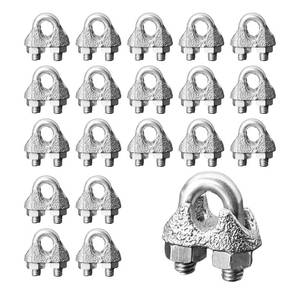 lot 45140 image: 20PCS M3 Wire Rope Clamps, 18 Wire Cable Clips, Zinc Plated