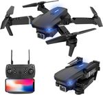 E88 Pro Drone with 4K Camera, WiFi FPV 1080P HD Dual Foldable RC Quadcopter Altitude Hold, Headless Mode, Visual Positioning, Auto Return Mobile App Control, Black,