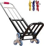 Heavy-Duty Stair Climbing Hand Truck Foldable 6-Wheel Trolley Multi-Purpose Steel Moving Cart for Easy Transport Ideal for Home & Office Use