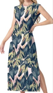lot 45197 image: GRECERELLE Womens Long Sleeve V Neck Casual Button Maxi Dress with Pockets Size L&nbsp