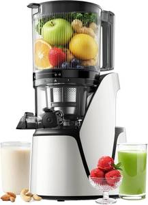 EanOruus Juicer Machines, 3-in-1 Cold Press Juicer, Bright White | Makes Juice, Nut Milk &amp; Sorbet, 6.5" Extra Large Chute, 100oz Large Capacity, AC Motor - Retail: $149.99