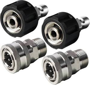 lot 45234 image: LIULO TOOL Pressure Washer Quick Connect Kit, Stainless Steel Quick Disconnect Kit, M22 14 mm Metric Male Thread Quick Connector, M22 Swivel to 38 Quick Connect (4 Pack)